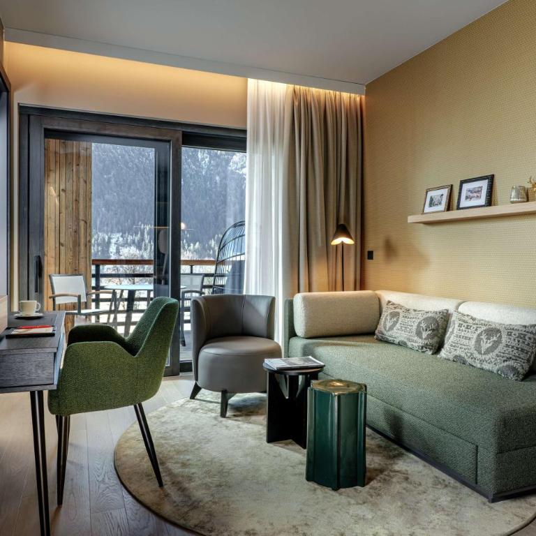 Grand Tirolia Kitzbühel - Member of Hommage Luxury Hotels Collection - Junior Suite mit Kingsize-Bett und Alpenblick - 5