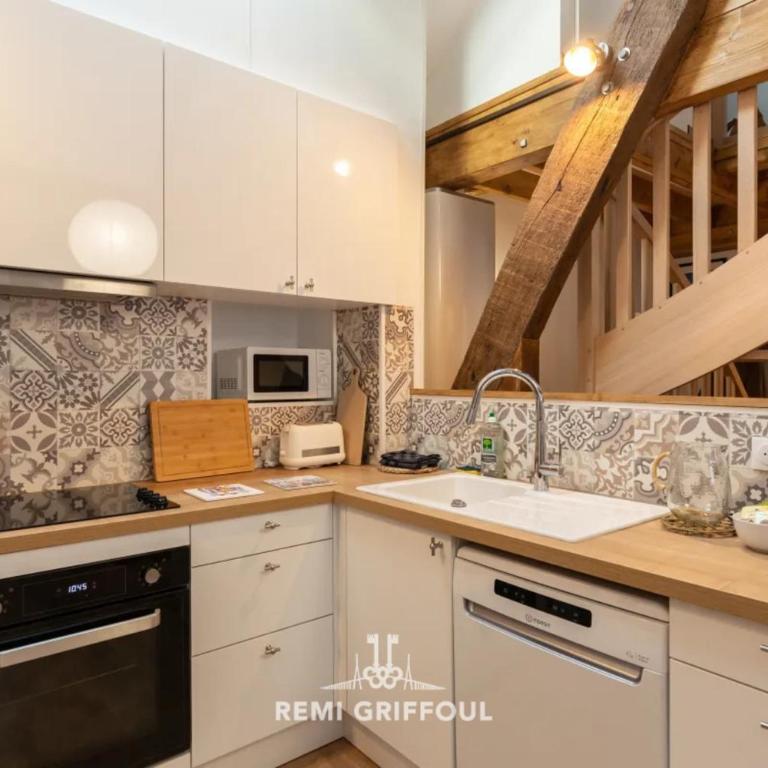 Le Séjour Honfleurais 3 Duplex with Local Charm City Center 4 Guests - Appartement - 9