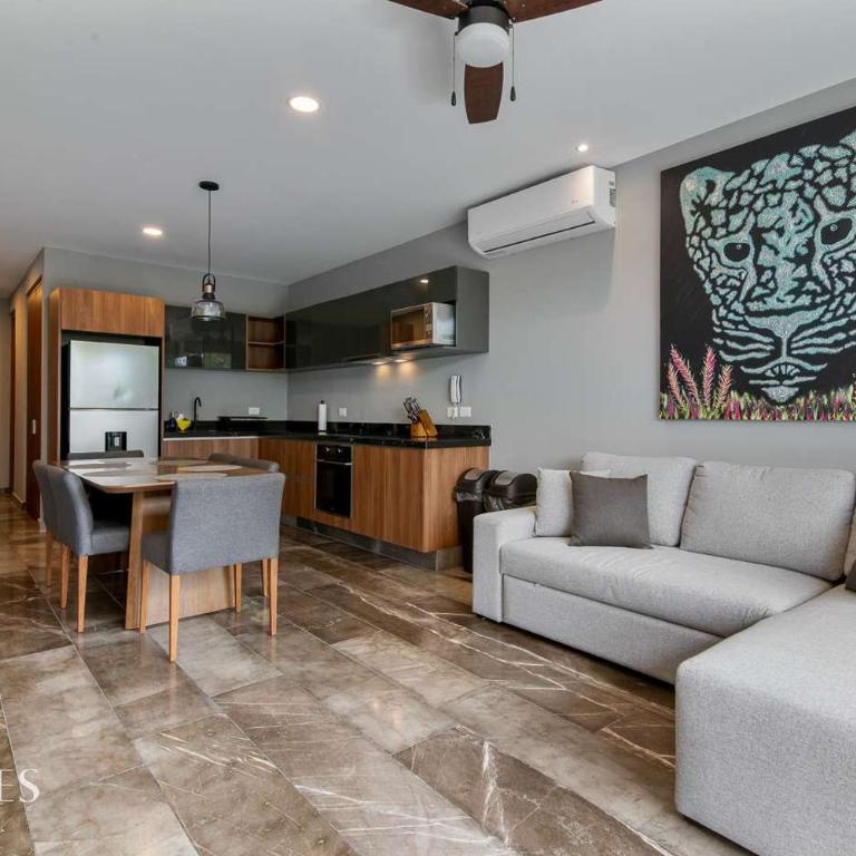 Stylish Pool View • 1BR w/Balcony • Sauna + Gym - Apartment - 1