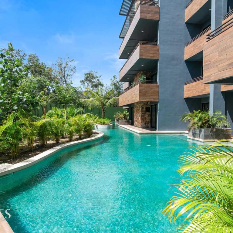 Stylish Pool View • 1BR w/Balcony • Sauna + Gym - Apartment - 6