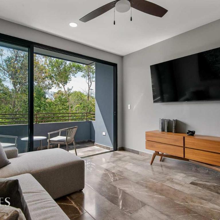 Stylish Pool View • 1BR w/Balcony • Sauna + Gym - Apartment - 17