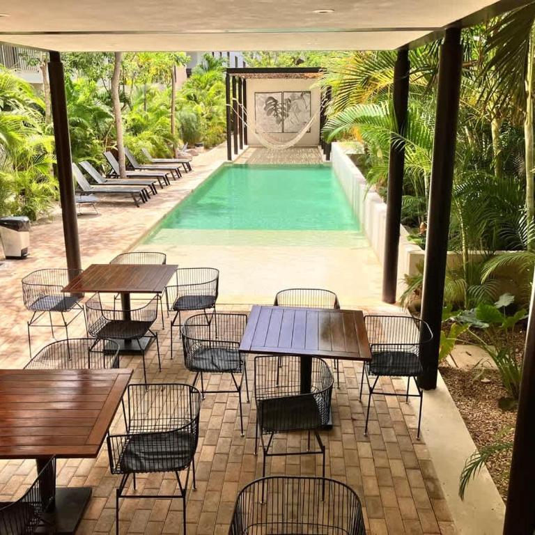 Tulum Center family double suite four guest with free parking pool AC kitchenette near Beach - Apartment - 32