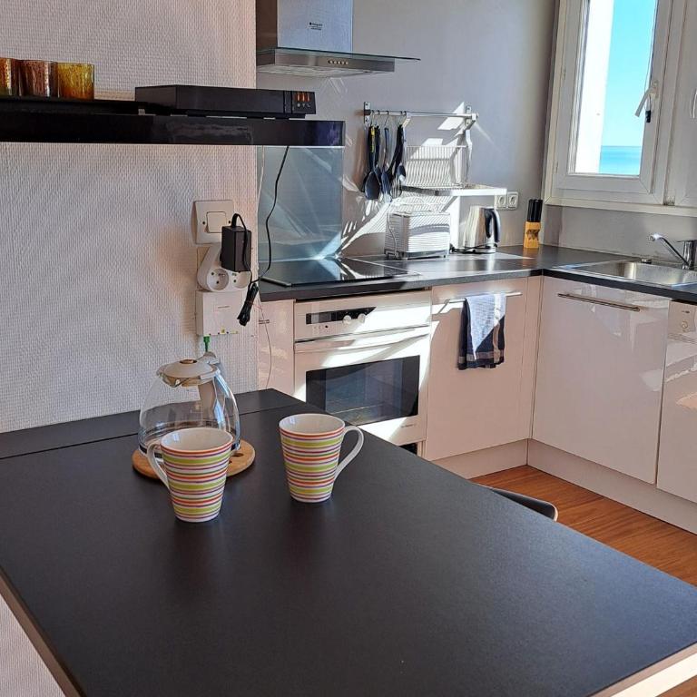 Bel appartement 2 chambres - face mer - 5 personnes, WIFI, animaux admis, parking - FR-1-323-457 - Appartement - 5