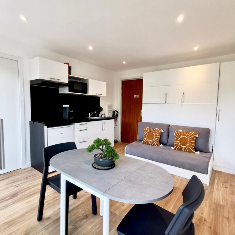 L'Azur - 50 m de la Plage, Wi-Fi, Moderne, Central - Studio mit Schlafsofa - 2