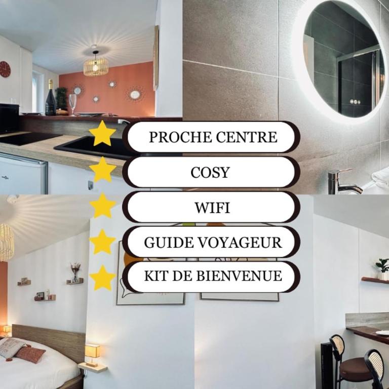 Chez Cath Studio neuf cosy proche centre-ville - Appartamento con 2 Camere da Letto - 11