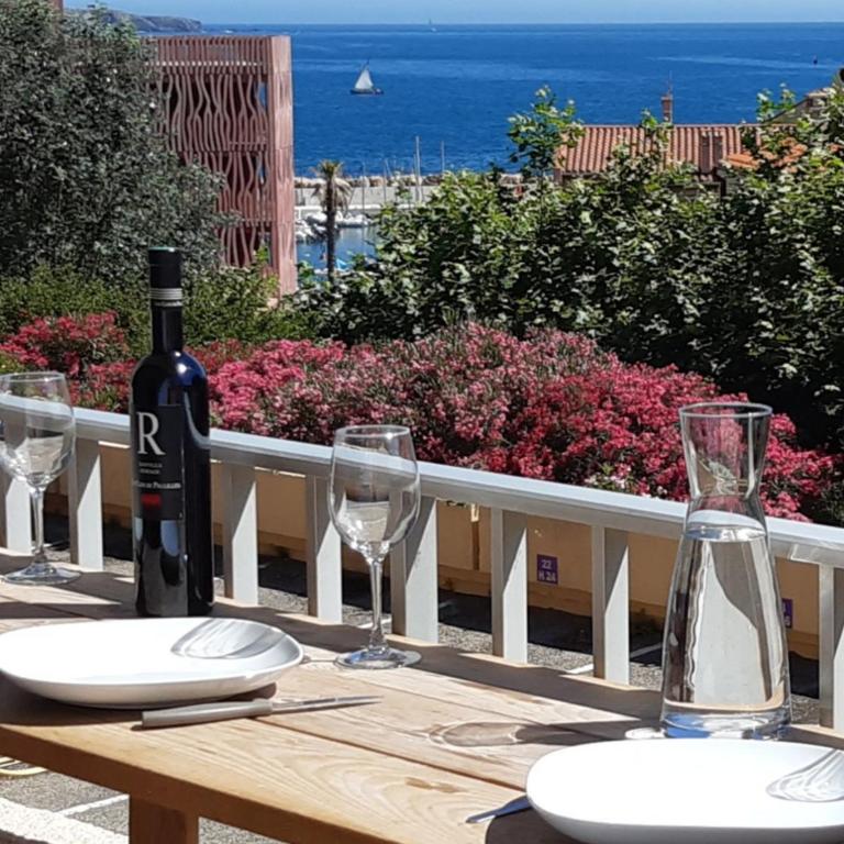 Rare location vacances appartement Banyuls vue mer avec parking - One-Bedroom Apartment - 1