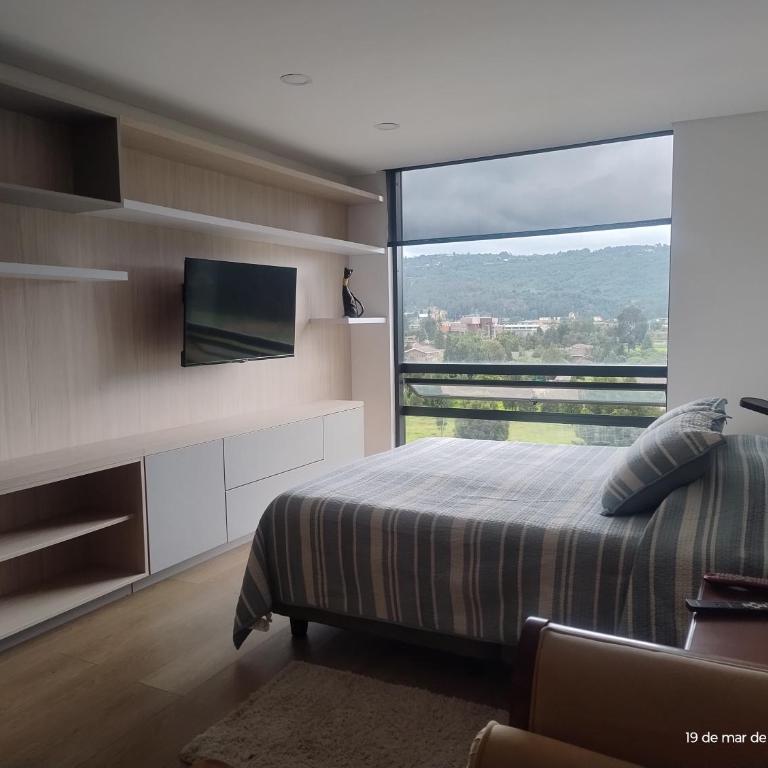 Apartaestudio, hermosa vista a la Sabana - Apartamento de 1 dormitorio - 1
