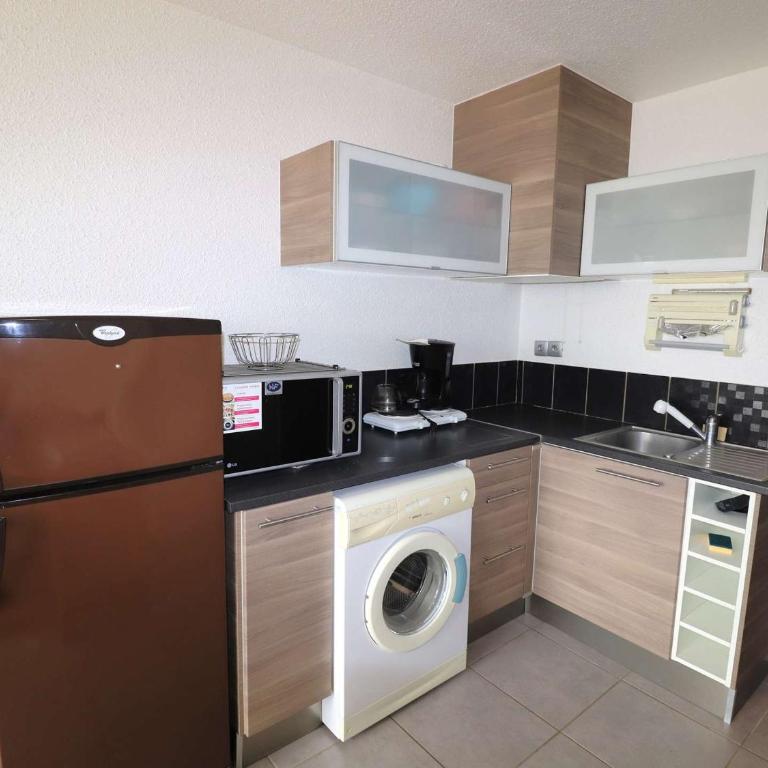 Studio cabine refait à neuf avec terrasse, piscine, parking et lave-linge - Le Grau-du-Roi - FR-1-307-249 - Monolocale - 20