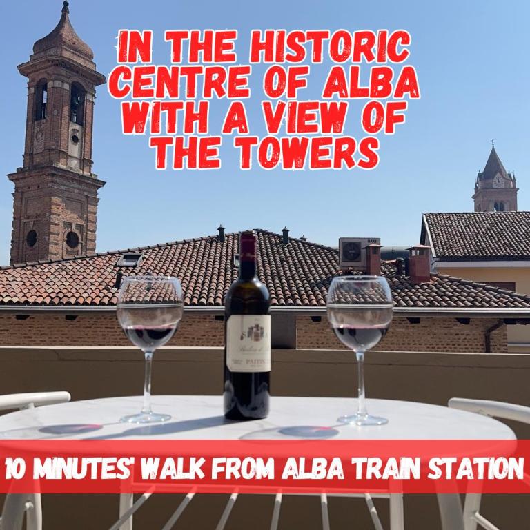 In the Historic Centre, with a View of the Towers - Appartamento con 1 Camera da Letto con Balcone e Vista Città - 1