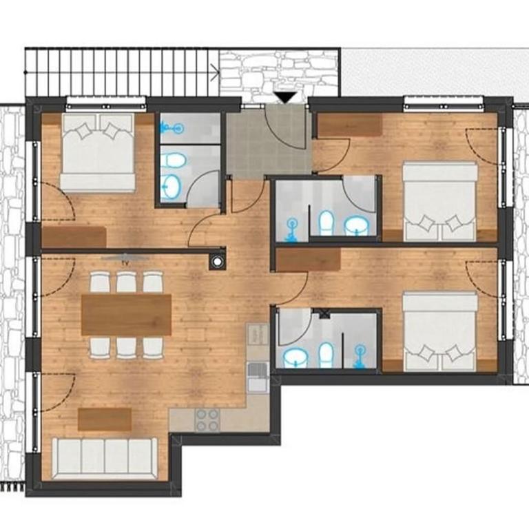 JUMA alpine living - Three-Bedroom Apartment with Balcony - 5