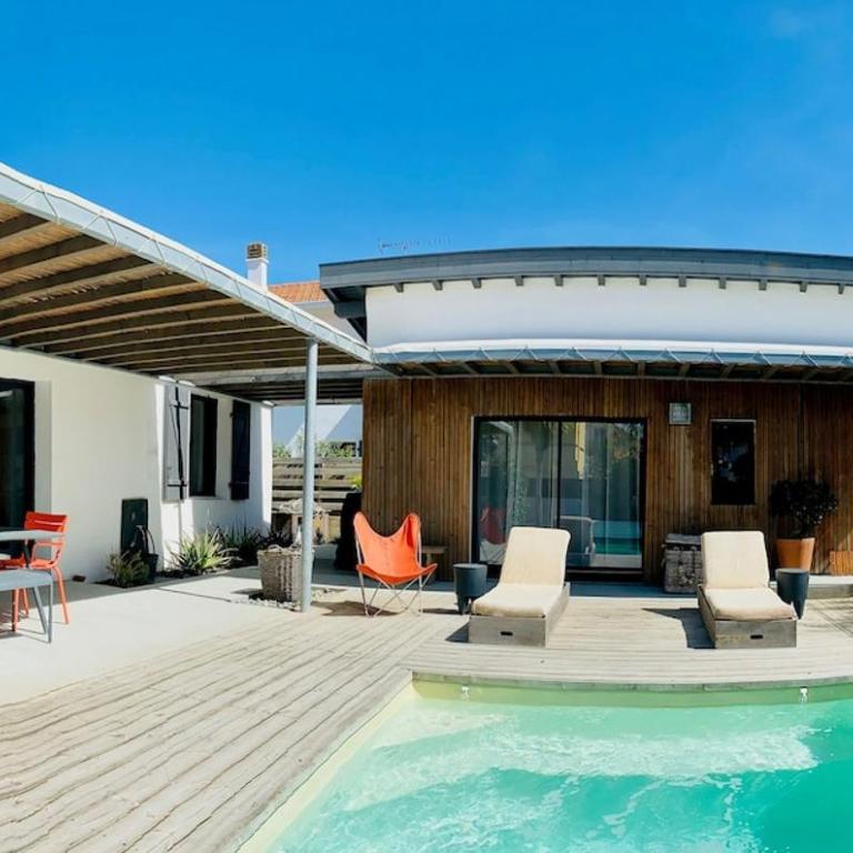 Villa classée 5 étoiles 200m de la plage piscine chauffée 5 vélos - Villa - 20
