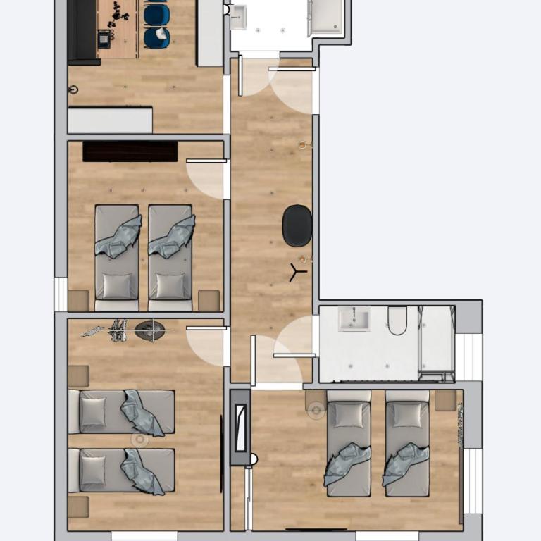 Flatista Homes - Luise - Three-Bedroom Apartment - 5