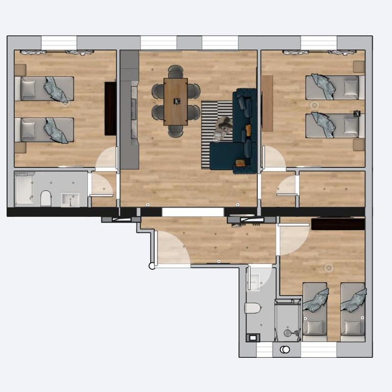 Flatista Homes - Luise - Three-Bedroom Deluxe Apartment - 2