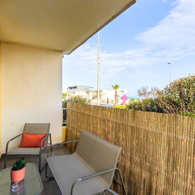 Le Riviera - T3 Confort, Terrasse, Parking privé - Appartement 2 Chambres avec Balcon et Vue sur la Mer - 4
