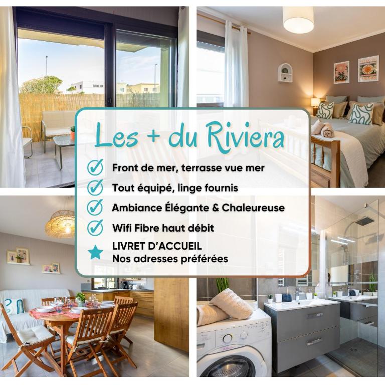 Le Riviera - T3 Confort, Terrasse, Parking privé - Appartement 2 Chambres avec Balcon et Vue sur la Mer - 8