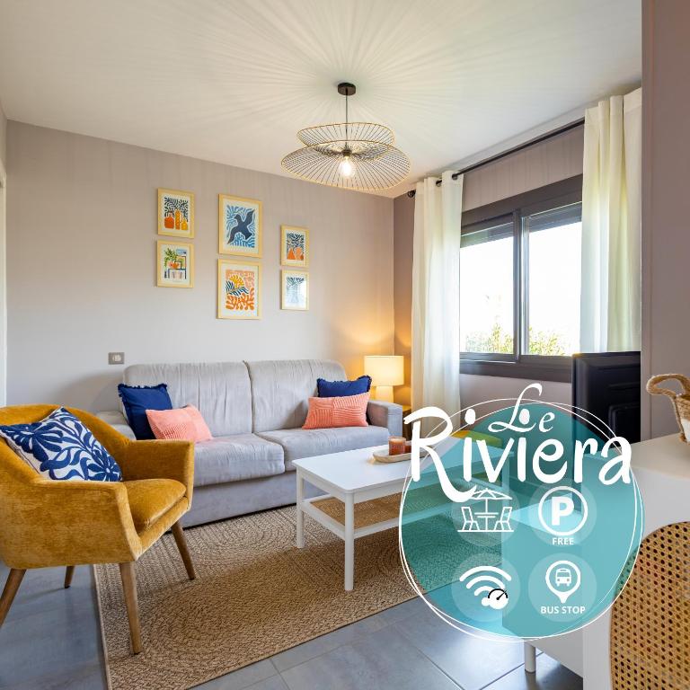 Le Riviera - T3 Confort, Terrasse, Parking privé - Appartement 2 Chambres avec Balcon et Vue sur la Mer - 1