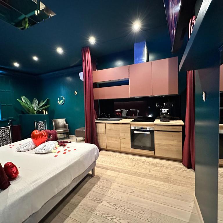 Mieuxqualhotel jacuzzi privatif Velvet Desire - Appartement 1 Chambre - 7