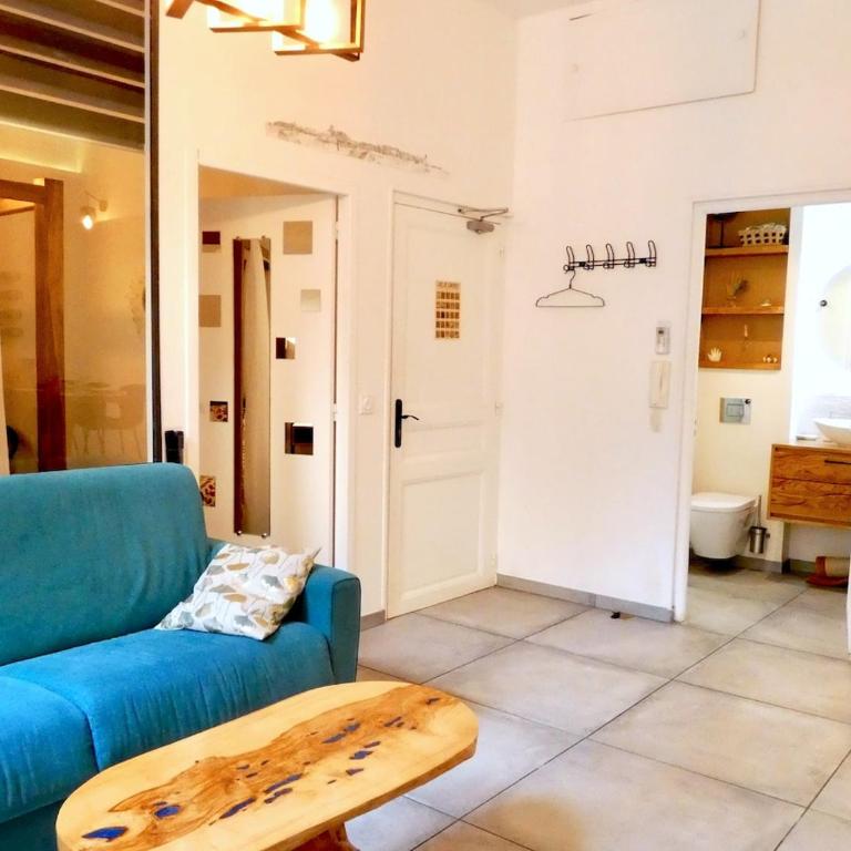 Spa Troglodyte avec Cour, à 20m des Plages, LoveRoom avec Jacuzzi ''Le Ginkgo'' - Appartement 2 Chambres - 7