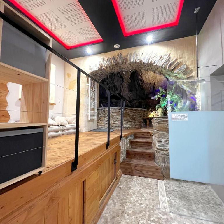 Spa Troglodyte avec Cour, à 20m des Plages, LoveRoom avec Jacuzzi ''Le Ginkgo'' - Appartement 2 Chambres - 17
