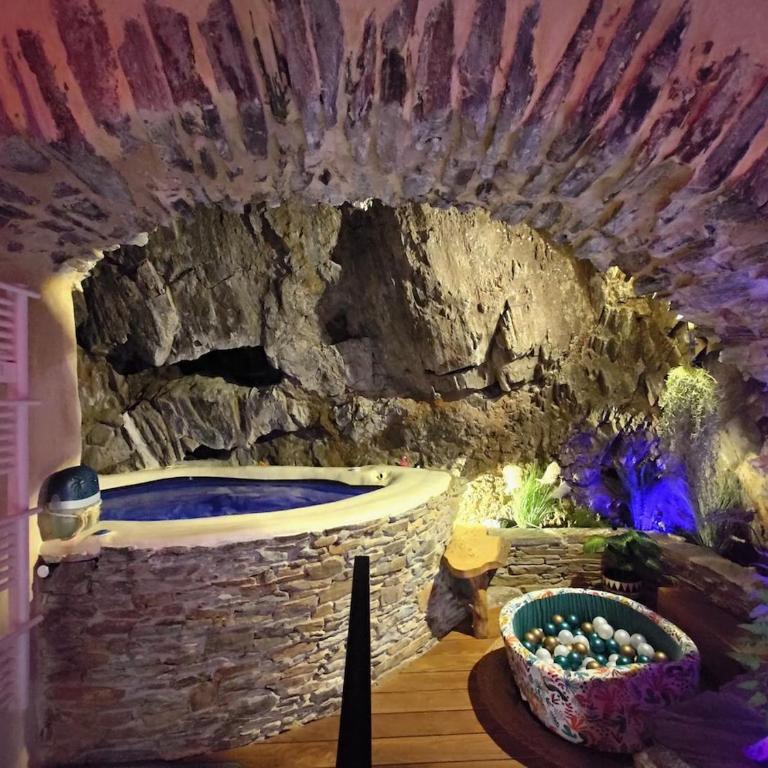 Spa Troglodyte avec Cour, à 20m des Plages, LoveRoom avec Jacuzzi ''Le Ginkgo'' - Appartement 2 Chambres - 29