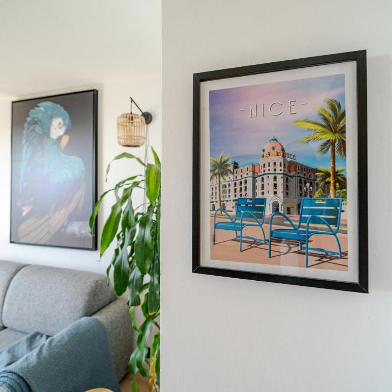Panoramic sea view of the French Riviera, Parking - Apartment mit 1 Schlafzimmer - 6