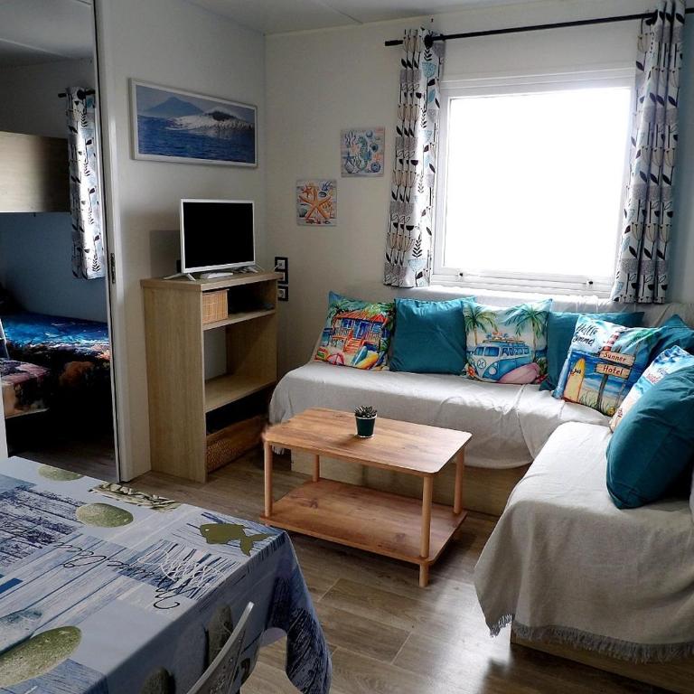 Mobil-home climatisé - Terrasse et portillon - proche océan - Casa Móvil - 13