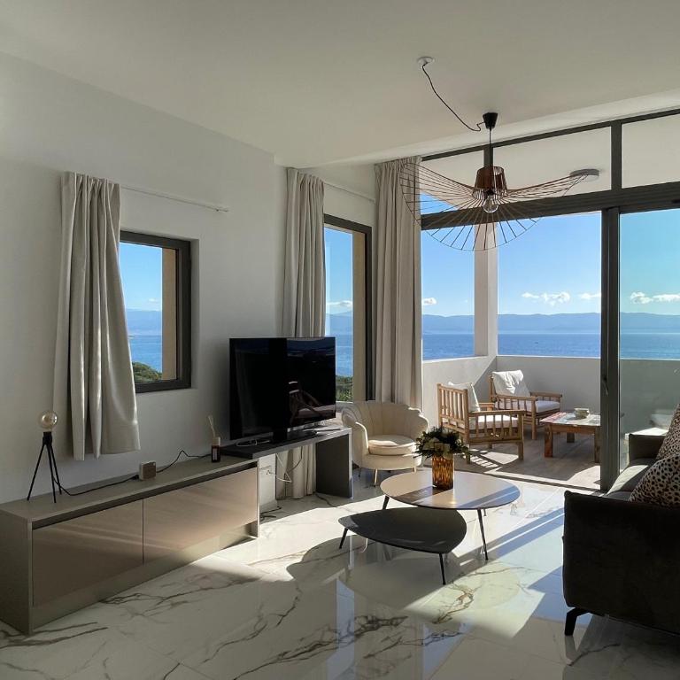 Appartement de luxe type 4 Eden Suite Sanguinaires vue mer avec piscine chauffée résidence Ajaccio - Apartment mit 3 Schlafzimmern - 60