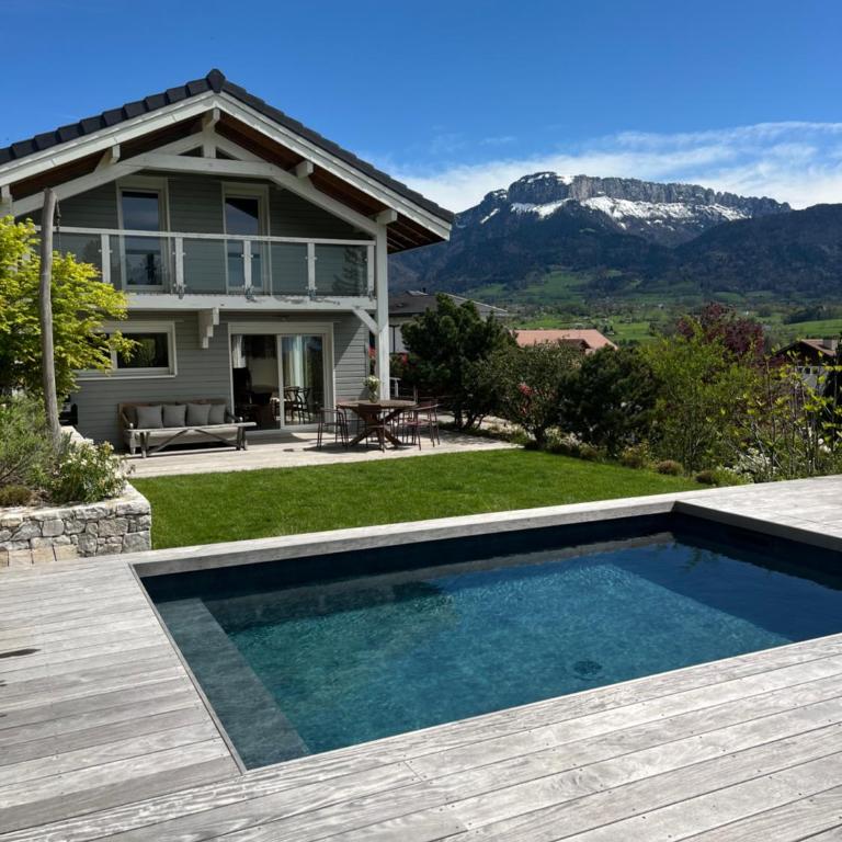 Maison en bois avec piscine chauffée et vue panoramique - Villa 3 Chambres - 4