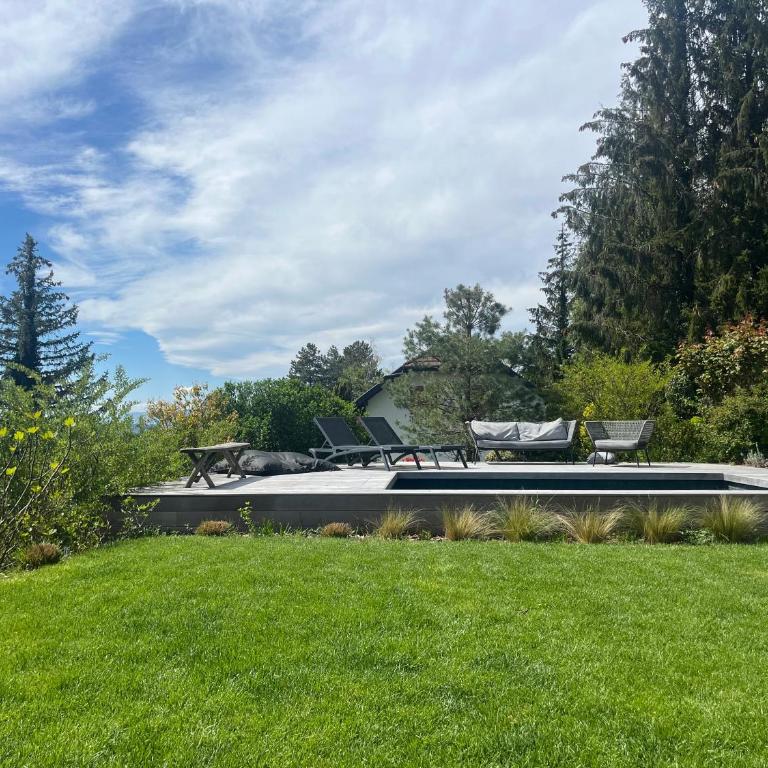Maison en bois avec piscine chauffée et vue panoramique - Villa 3 Chambres - 6