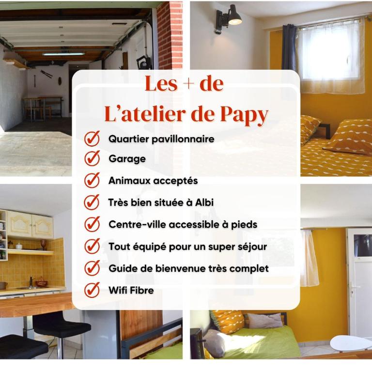 L'atelier de Papy d'Albi - Parking - Centre Albi accessible à pied - Estudio con sofá cama - 3