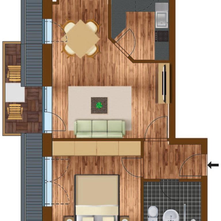 Hotel Peterhof - REOPENING November 2026 - Apartment mit 1 Schlafzimmer und Balkon - 8