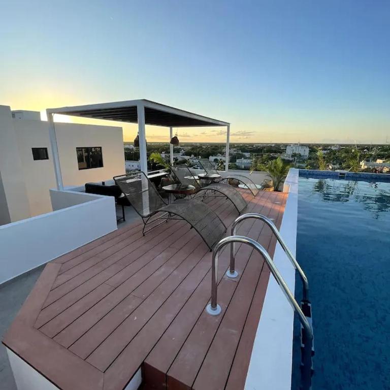 Depa 2BR con vista piscina y gym - Apartamento de 2 dormitorios - 1