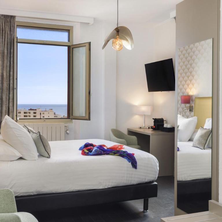 Best Western Hôtel des Orangers Cannes - Chambre Lit Queen-Size Deluxe Non-Fumeurs - Vue sur Mer - 2