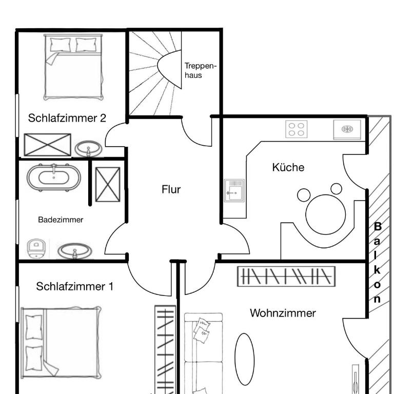 Ferienwohnung Justine - Apartment mit Balkon - 18
