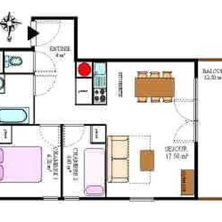Appartement confortable pour 6 pers avec balcon à Aussois - Appartamento con 2 Camere da Letto - 6