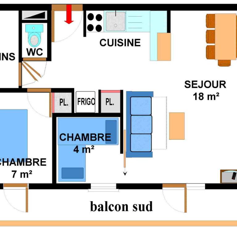 Appartement spacieux pour 6 à Aussois avec balcon et wifi - Apartamento de 2 dormitorios - 6