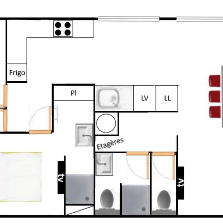 Appartement rénové pour 8 pers. à Aussois - Apartment mit 3 Schlafzimmern - 2