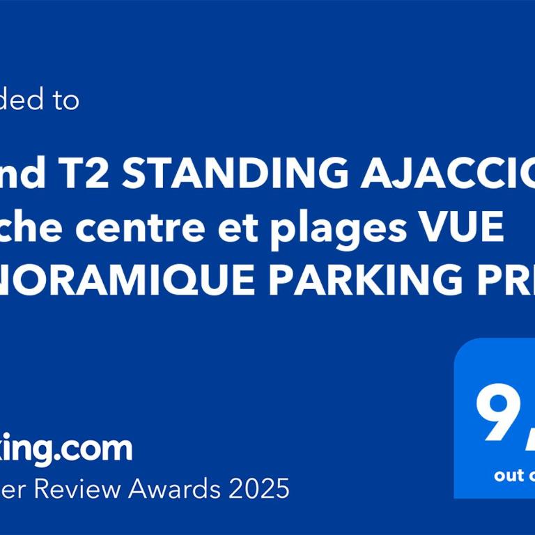 Grand T2 STANDING AJACCIO Proche centre et plages VUE PANORAMIQUE PARKING PRIVE - Appartement 1 Chambre - 12