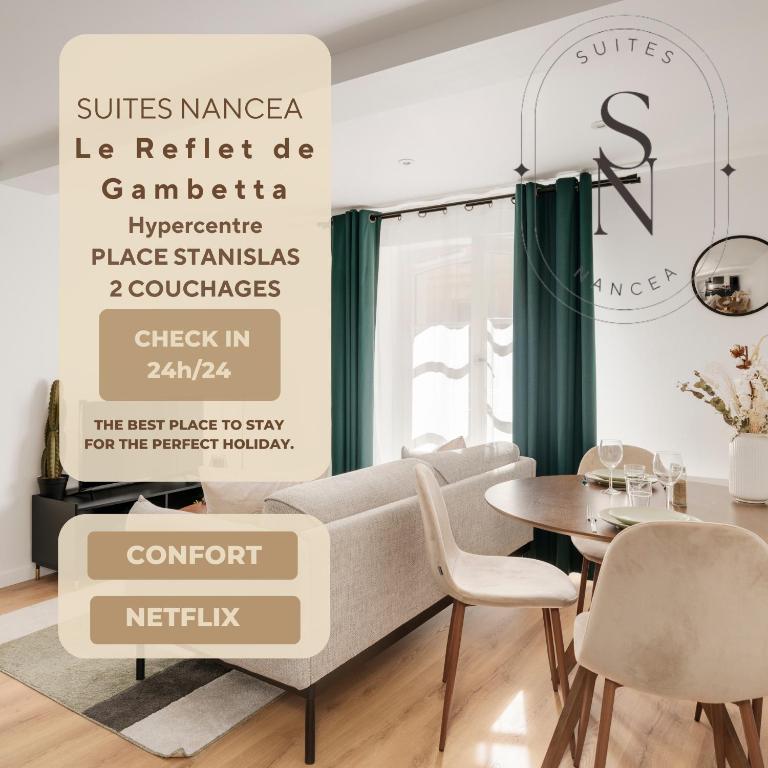 Le Reflet de Gambetta - Place Stanislas - 2 pers - Nancy Centre - Appartement 1 Chambre - 2