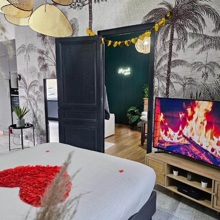 Suite Passion - Jacuzzi privé - Table massage - Deluxe One-Bedroom Apartment - 18