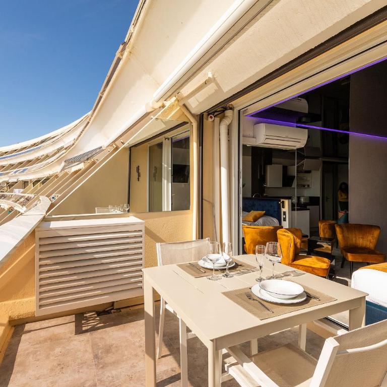 Serenity - Vue mer Design & Terrasse plein sud Héliopolis O - Village Naturiste - Apartment mit 1 Schlafzimmer - 27