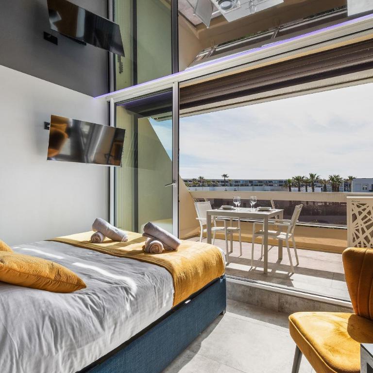 Serenity - Vue mer Design & Terrasse plein sud Héliopolis O - Village Naturiste - Apartment mit 1 Schlafzimmer - 7