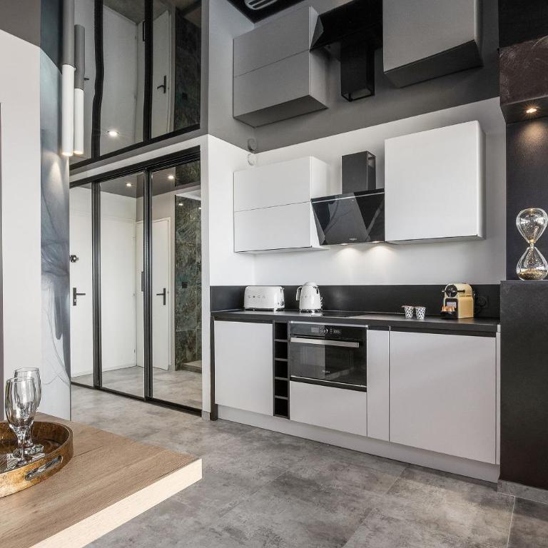 Serenity - Vue mer Design & Terrasse plein sud Héliopolis O - Village Naturiste - Apartment mit 1 Schlafzimmer - 9