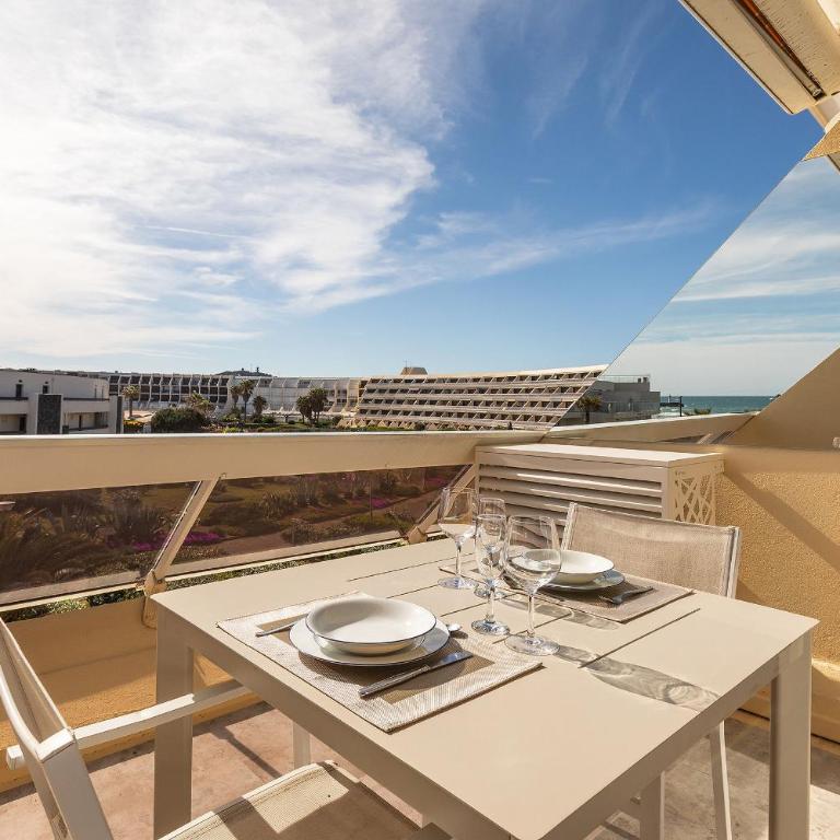 Serenity - Vue mer Design & Terrasse plein sud Héliopolis O - Village Naturiste - Apartment mit 1 Schlafzimmer - 26