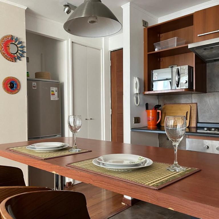 1 Dormitorio y 1 Baño en el centro de Santiago - 1 Bedroom Apartment in the center of Santiago - Apartamento de 1 dormitorio con vistas a la piscina - 3