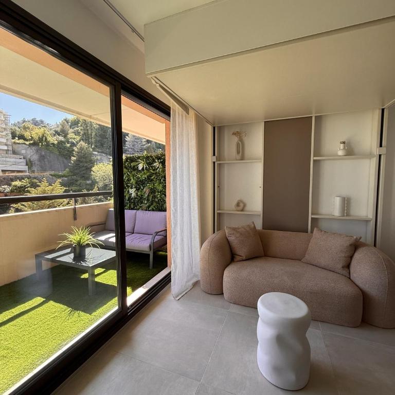 Studio de LUXE Portes de Monaco - Vue MER - Piscine - Wifi - Monolocale con Vista Mare - 12