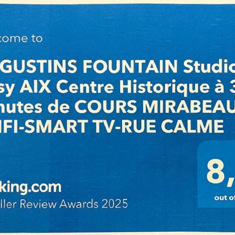 AUGUSTINS FOUNTAIN Studio Cosy AIX Centre Historique à 3 minutes de COURS MIRABEAU -WIFI-SMART TV-RUE CALME - Apartment mit 1 Schlafzimmer - 33