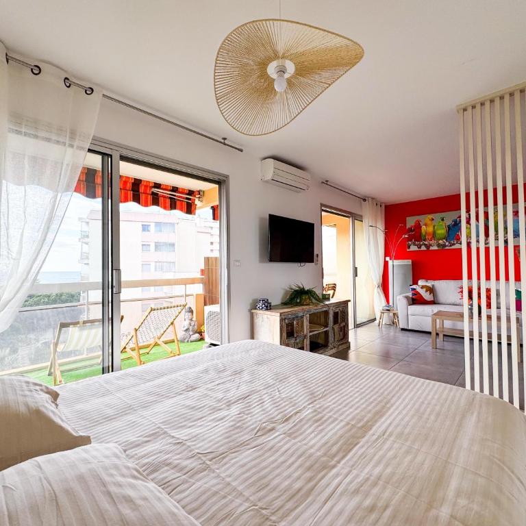 Appartement Eléa, Vue sur Mer, T1 sur Fréjus à 150m des plages - Appartamento con 1 Camera da Letto - 11