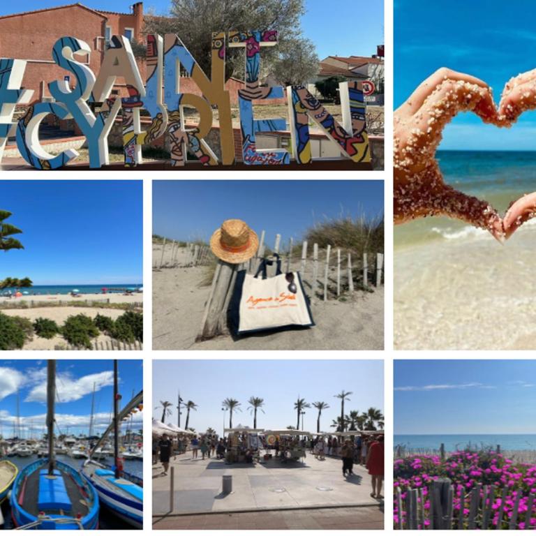 Joli T2 Climatisé avec Cour Privée et Parking, à 500m Plage et Port - Saint Cyprien - FR-1-793-2 - Apartment - 12
