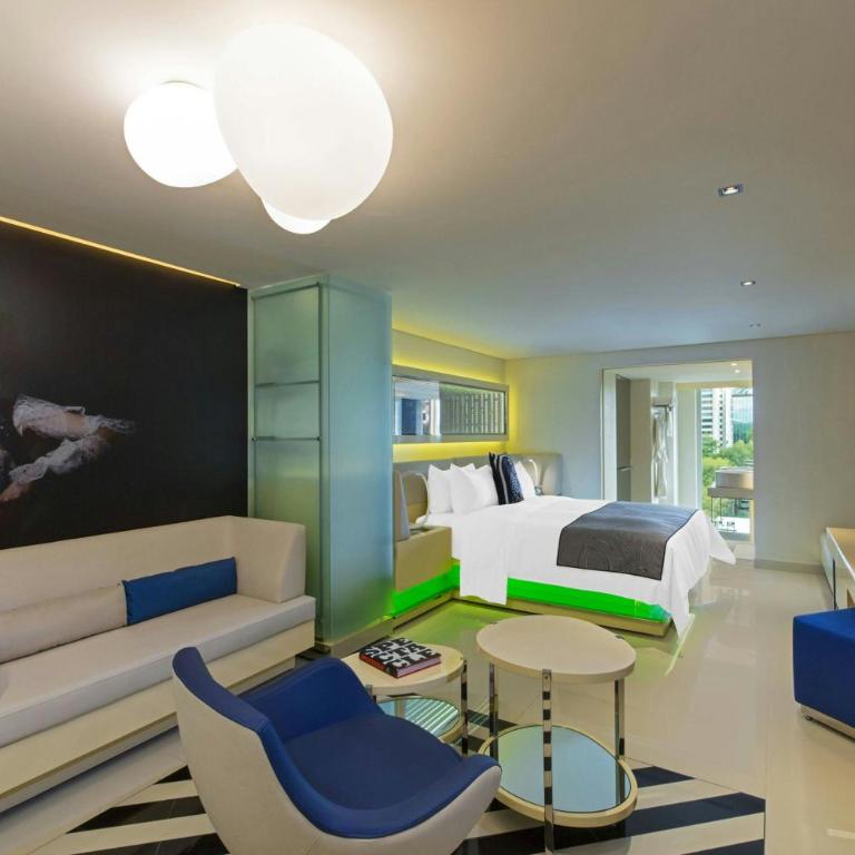 W Mexico City - Habitación Deluxe con cama extragrande y vistas parciales a la ciudad - 1